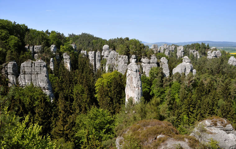 Вид со смотровой площадки Чешского рая